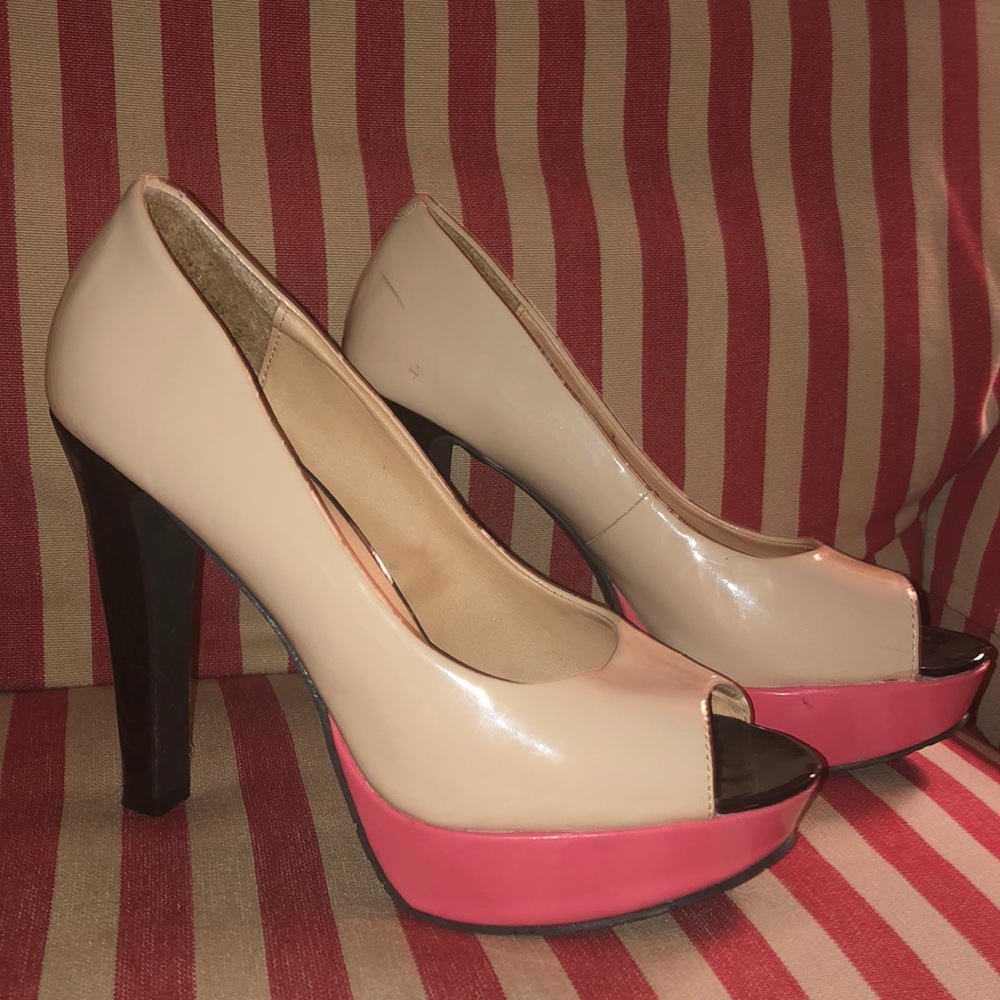 Candies multi colored high heels
